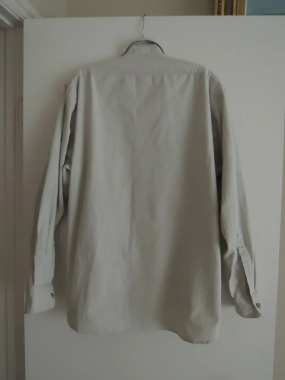 Banana Republic Safari Bush Shirt Size L Oyster Color Jacket Vtg Lbl Shacket EUC